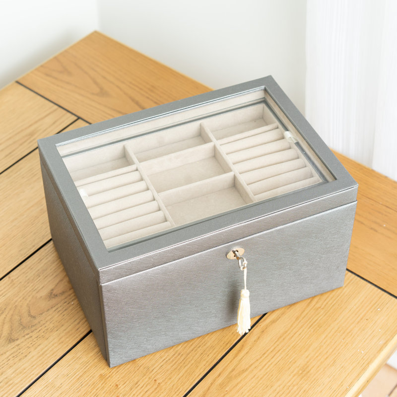 House of Hampton® Faux Leather Jewelry Box & Reviews Wayfair